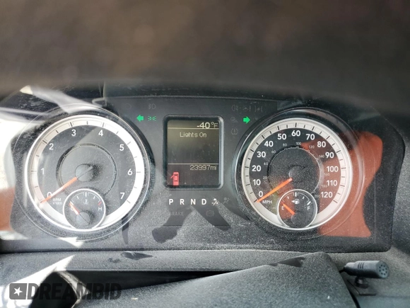 2017 Ram 1500 Tradesman with VIN 3C6JR6DG7HG687190, listed as a Copart auction lot 43698295 with 23,997 mi miles and Salvage title. Bid and sale history available at DreamBid. Image 9.