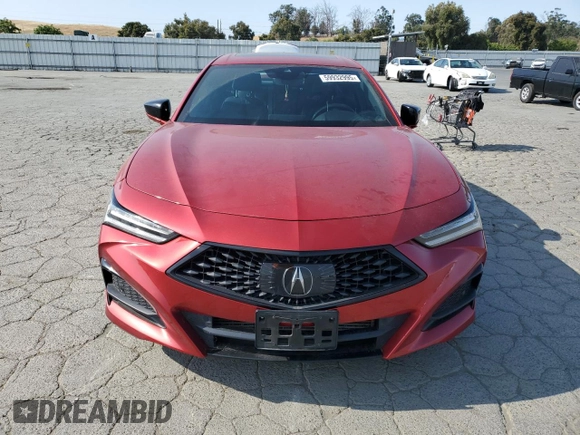 2021 Acura TLX w/A-Spec Package with VIN 19UUB5F51MA008704, listed as a Copart auction lot 59932995 with 62,781 mi miles and Salvage title. Bid and sale history available at DreamBid. Image 5.