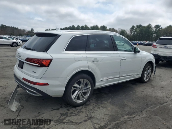 2022 Audi Q7 Premium Plus with VIN WA1LXBF75ND002720, listed as a Copart auction lot 54001815 with 54,677 mi miles and Salvage title. Bid and sale history available at DreamBid. Image 3.