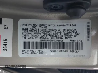 2009 Toyota Corolla with VIN 1NXBU40E19Z052903, listed as a IAAI auction lot 41305719 with 141,625 mi miles and . Bid and sale history available at carsss.com. Image 9.