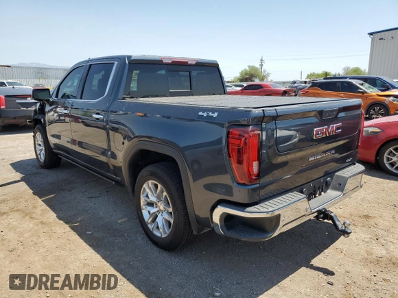 2021 GMC Sierra 1500 Limited SLT with VIN 1GTU9DET3MZ258631, listed as a Copart auction lot 62086594 with 59,139 mi miles and Salvage Title. Bid and sale history available at carsss.com. Image 2.