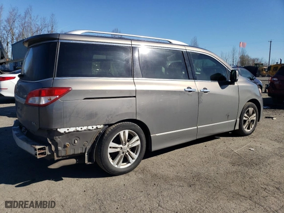 2015 Nissan Quest S with VIN JN8AE2KP9F9130136, listed as a Copart auction lot 46804344 with 139,752 mi miles and Salvage Title. Bid and sale history available at carsss.com. Image 3.