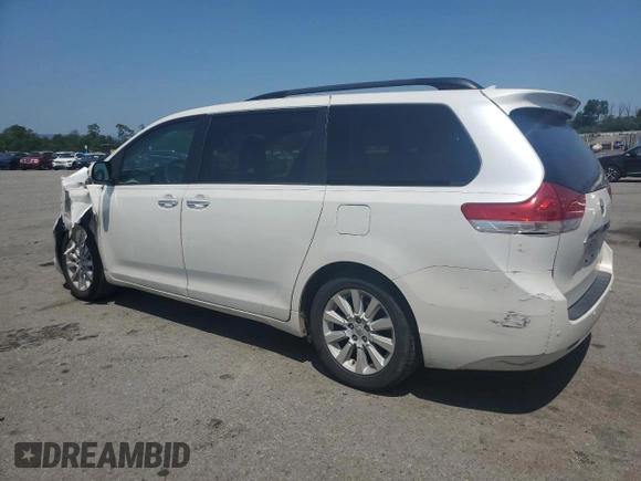 2013 Toyota Sienna XLE with VIN 5TDDK3DC1DS054265, listed as a Copart auction lot 59713835 with 206,197 mi miles and Salvage title. Bid and sale history available at DreamBid. Image 2.
