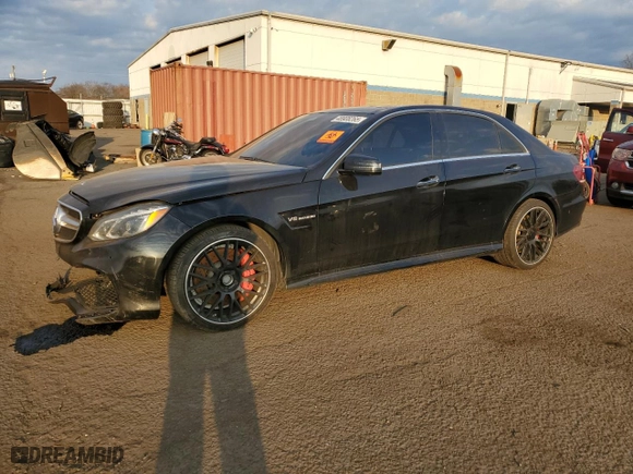 2014 Mercedes-Benz E-Class E 63 AMG S-Model with VIN WDDHF7GB4EA955991, listed as a Copart auction lot 48908265 with 76,602 mi miles and Salvage Title. Bid and sale history available at carsss.com. Image 1.