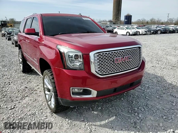 2015 GMC Yukon Denali with VIN 1GKS2CKJXFR180512, listed as a Copart auction lot 48249475 with 209,477 mi miles and Salvage Title. Bid and sale history available at carsss.com. Image 12.