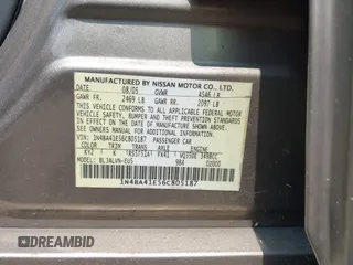 2006 Nissan Maxima SE с VIN 1N4BA41E56C805187, выставлен на аукционе IAAI как лот 42410242 с пробегом Не указан миль и . История ставок и продаж доступна на DreamBid. Изображение 9.