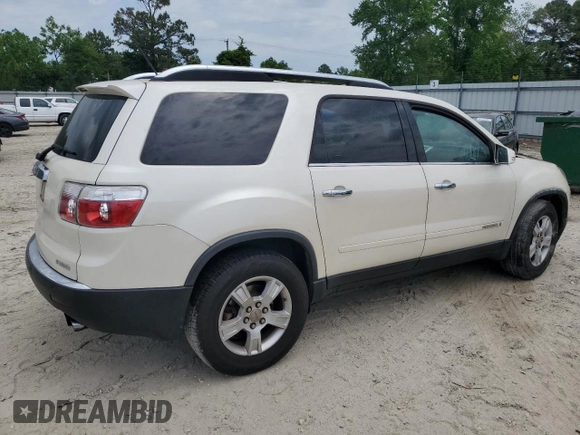 2008 GMC Acadia SLT2 with VIN 1GKEV33758J259384, listed as a Copart auction lot 56007665 with Not provided miles and Salvage title. Bid and sale history available at DreamBid. Image 3.