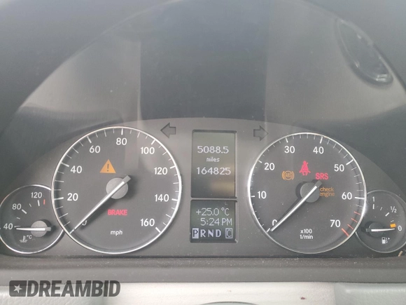 2007 Mercedes-Benz C 280 Luxury with VIN WDBRF92H37F932177, listed as a Copart auction lot 51759975 with 164,825 mi miles and Salvage title. Bid and sale history available at DreamBid. Image 9.