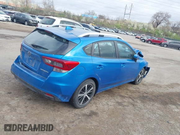 2022 Subaru Impreza Premium с VIN 4S3GTAV62N3722875, выставлен на аукционе IAAI как лот 41913952 с пробегом 19 261 миль миль и . История ставок и продаж доступна на DreamBid. Изображение 4.