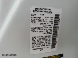 2004 Infiniti FX35 with VIN JNRAS08U64X107105, listed as a Copart auction lot 73532564 with 222,213 mi miles and Salvage Title. Bid and sale history available at carsss.com. Image 13.