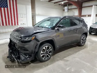 2022 Jeep Compass Limited z VIN 3C4NJDCB6NT188668, wystawiony jako Copart lot #51358705 z przebiegiem 64 935 mil mil oraz Szkoda całkowita • Salvage title. Historia ofert i sprzedaży dostępna na DreamBid. Obrazek 1.