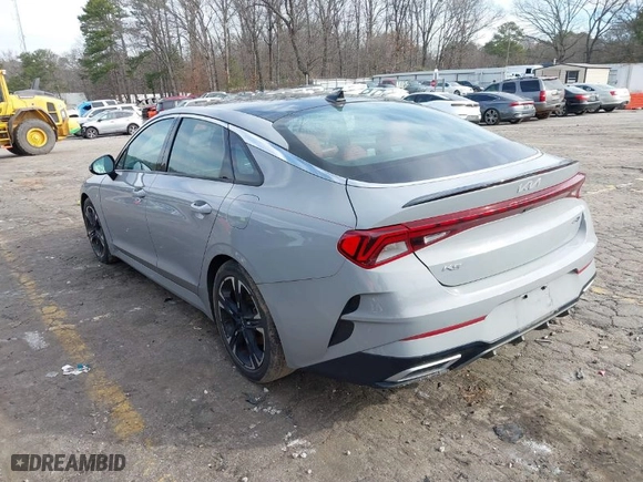 2022 Kia K5 GT-Line with VIN 5XXG64J27NG093867, listed as a IAAI auction lot 41600443 with 86,517 mi miles. Bid and sale history available at carsss.com. Image 3.