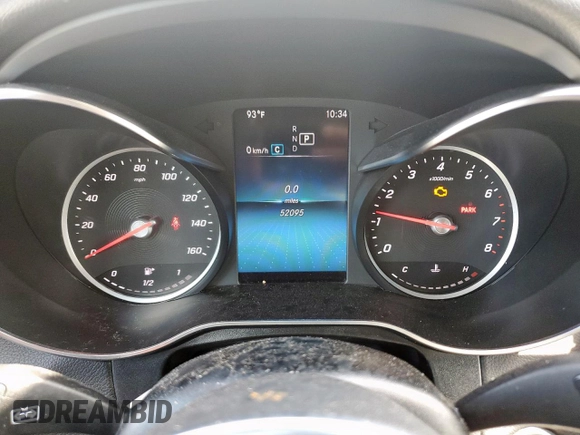 2022 Mercedes-Benz GLC 300 with VIN W1N0G8DB0NG093759, listed as a Copart auction lot 59327285 with 52,095 mi miles and Salvage title. Bid and sale history available at DreamBid. Image 9.