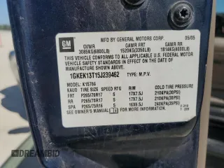2005 GMC Yukon SLT with VIN 1GKEK13T15J239462, listed as a Copart auction lot 52131435 with 164,696 mi miles and Salvage Title. Bid and sale history available at carsss.com. Image 13.