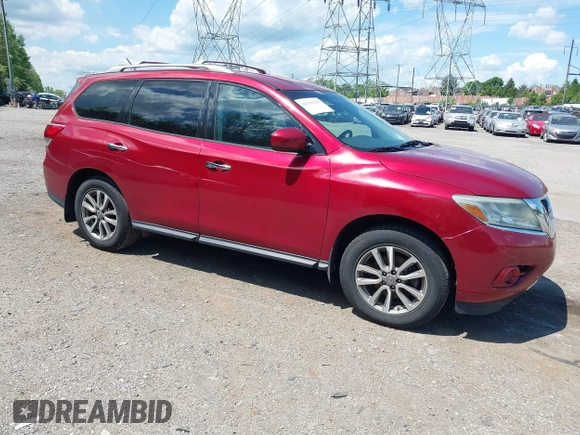 2014 Nissan Pathfinder SL z VIN 5N1AR2MM0EC682138, wystawiony jako IAAI lot #42196525 z przebiegiem 89 948 mil mil oraz . Historia ofert i sprzedaży dostępna na DreamBid. Obrazek 1.