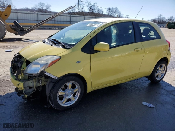 2009 Toyota Yaris with VIN JTDJT903895227558, listed as a Copart auction lot 46853025 with 128,246 mi miles and Salvage Title. Bid and sale history available at carsss.com. Image 1.