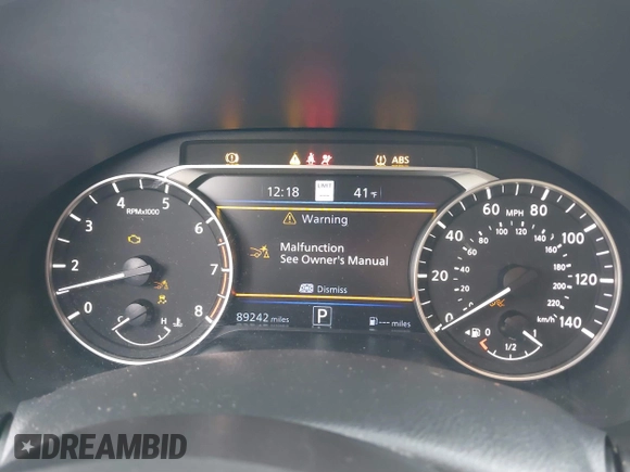 2019 Nissan Altima 2.5 SL with VIN 1N4BL4EV4KC196673, listed as a IAAI auction lot 41480266 with 89,242 mi miles. Bid and sale history available at carsss.com. Image 7.