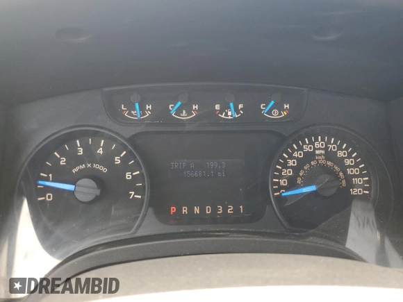 2014 Ford F-150 XL with VIN 1FTNF1CF2EKD21155, listed as a Copart auction lot 54897075 with 156,681 mi miles and Salvage title. Bid and sale history available at DreamBid. Image 9.