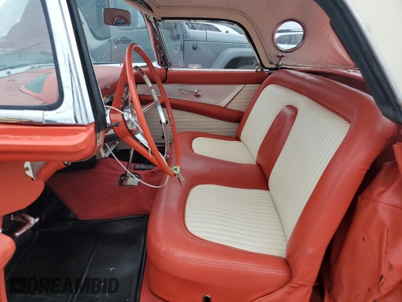 1956 Ford Thunderbird with VIN P6GH329799, listed as a Copart auction lot 74238794 with 75,811 mi miles and Salvage Title. Bid and sale history available at DreamBid. Image 7.