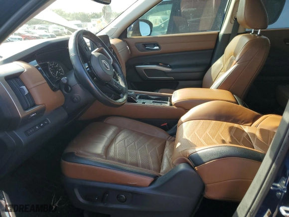 2022 Nissan Pathfinder Platinum with VIN 5N1DR3DG2NC268341, listed as a Copart auction lot 74217384 with 32,555 mi miles and Non Repairable. Bid and sale history available at carsss.com. Image 7.
