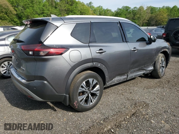 2021 Nissan Rogue SV z VIN 5N1AT3BB9MC706492, wystawiony jako Copart lot #51734595 z przebiegiem 72 423 mil mil oraz Szkoda całkowita • Salvage title. Historia ofert i sprzedaży dostępna na DreamBid. Obrazek 3.