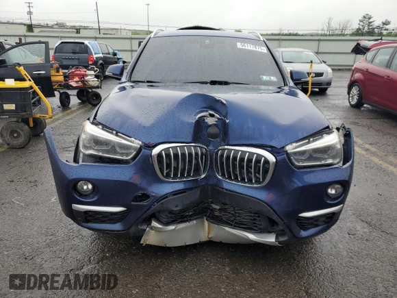 2017 BMW X1 xDrive28i with VIN WBXHT3C36H5F86273, listed as a Copart auction lot 56117875 with 55,948 mi miles and Salvage title. Bid and sale history available at DreamBid. Image 5.