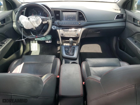 2018 Hyundai Elantra Sport with VIN KMHD04LB9JU637187, listed as a Copart auction lot 43939845 with 47,961 mi miles and Salvage Title. Bid and sale history available at carsss.com. Image 8.