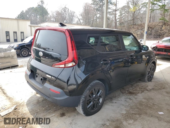 2020 Kia Soul EX with VIN KNDJ33AUXL7049281, listed as a Copart auction lot 48439185 with 75,123 mi miles and Clean Title. Bid and sale history available at carsss.com. Image 3.
