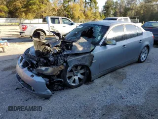 2007 BMW 5 Series 530i with VIN WBANE73527CM46373, listed as a Copart auction lot 87189814 with Not Provided miles and Salvage Title. Bid and sale history available at carsss.com. Image 1.