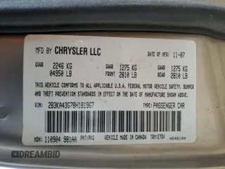2008 Dodge Charger with VIN 2B3KA43G78H181967, listed as a Copart auction lot 55175125 with 249,188 mi miles and Salvage Title. Bid and sale history available at DreamBid. Image 12.