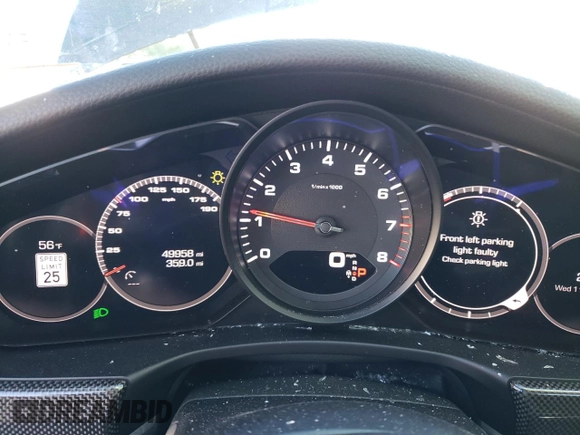 2020 Porsche Panamera с VIN WP0AA2A7XLL103843, выставлен на аукционе Copart как лот 81994674 с пробегом 49 958 миль миль и Списание • Salvage title. История ставок и продаж доступна на DreamBid. Изображение 9.