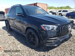 2021 Mercedes-Benz GLE 53 AMG with VIN 4JGFB6BB7MA573253, listed as a Copart auction lot 52195945 with 32,301 mi miles and Salvage title. Bid and sale history available at DreamBid. Image 4.