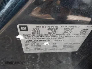 2015 Chevrolet Equinox LTZ with VIN 2GNALDEK6F6348762, listed as a IAAI auction lot 41815982 with 147,332 mi miles. Bid and sale history available at carsss.com. Image 9.