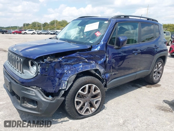 2017 Jeep Renegade Latitude with VIN ZACCJBBB2HPG58400, listed as a IAAI auction lot 42045596 with 52,978 mi miles and . Bid and sale history available at DreamBid. Image 6.