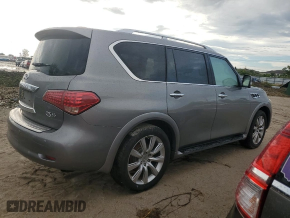 2013 Infiniti QX56 with VIN JN8AZ2NE3D9061052, listed as a Copart auction lot 73925854 with 0 mi miles and Salvage Title. Bid and sale history available at carsss.com. Image 3.