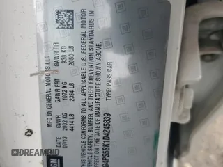 2013 Buick Verano Group z VIN 1G4PS5SK1D4245839, wystawiony jako Copart lot #62083345 z przebiegiem 189 709 mil mil oraz Szkoda całkowita • Salvage title. Historia ofert i sprzedaży dostępna na DreamBid. Obrazek 12.