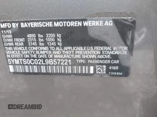 2020 BMW X3 M Competition with VIN 5YMTS0C02L9B57221, listed as a IAAI auction lot 40656641 with Not provided miles and . Bid and sale history available at DreamBid. Image 9.