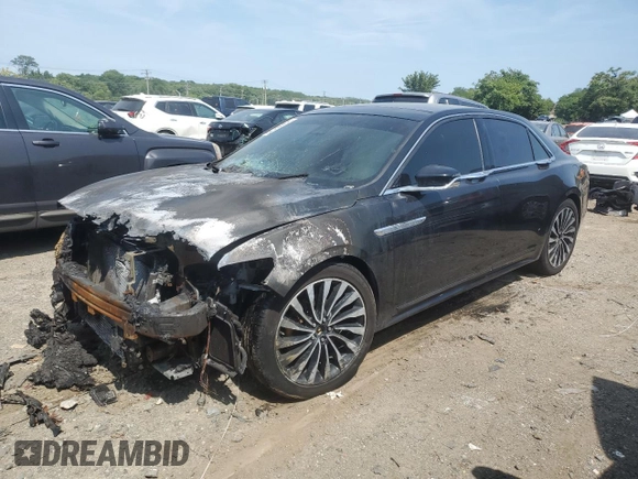 2017 Lincoln Continental Reserve z VIN 1LN6L9NC1H5605714, wystawiony jako Copart lot #64392454 z przebiegiem Nie podano mil oraz Szkoda całkowita • Salvage title. Historia ofert i sprzedaży dostępna na DreamBid. Obrazek 1.