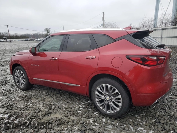 2020 Chevrolet Blazer Premier with VIN 3GNKBLRS2LS559871, listed as a Copart auction lot 44188845 with 27,200 mi miles and Salvage title. Bid and sale history available at DreamBid. Image 2.