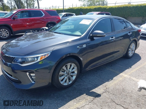2018 Kia Optima LX with VIN 5XXGT4L31JG240046, listed as a IAAI auction lot 41992269 with 57,766 mi miles and . Bid and sale history available at carsss.com. Image 2.