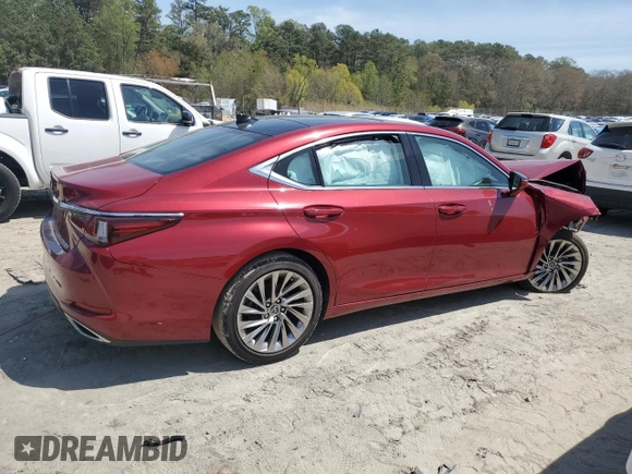2019 Lexus ES 350 with VIN 58ABZ1B13KU010127, listed as a Copart auction lot 53339215 with 58,978 mi miles and Salvage Title. Bid and sale history available at DreamBid. Image 3.