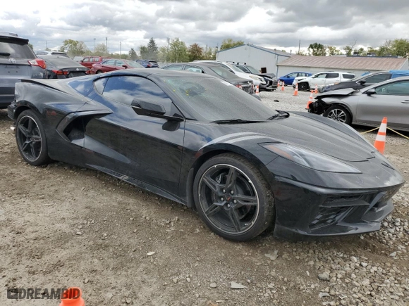 2023 Chevrolet Corvette 2LT with VIN 1G1YB2D43P5107068, listed as a Copart auction lot 75735814 with NaN miles and Salvage Title. Bid and sale history available at carsss.com. Image 4.