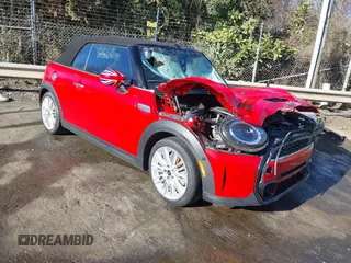2022 MINI Convertible Cooper S with VIN WMW43DL05N3N79940, listed as a IAAI auction lot 41698779 with 15,641 mi miles and . Bid and sale history available at DreamBid. Image 1.
