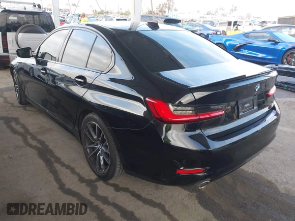 2020 BMW 3 Series 330i with VIN WBA5R1C07LFH37243, listed as a IAAI auction lot 42129217 with 22,767 mi miles. Bid and sale history available at carsss.com. Image 3.