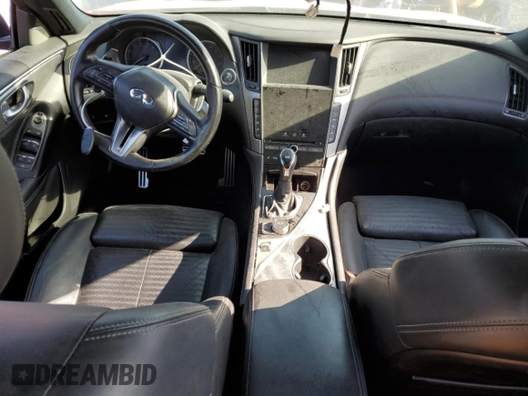 2018 Infiniti Q50 Red Sport 400 with VIN JN1FV7AP1JM460510, listed as a Copart auction lot 53756065 with Not provided miles and Salvage title. Bid and sale history available at DreamBid. Image 8.