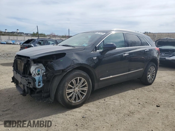2017 Cadillac XT5 Luxury AWD with VIN 1GYKNDRS4HZ308182, listed as a Copart auction lot 49474225 with 107,388 mi miles and Salvage Title. Bid and sale history available at carsss.com. Image 1.