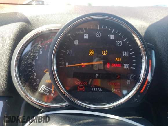 2020 MINI Countryman Oxford Edition with VIN WMZYW3C05L3L16303, listed as a Copart auction lot 58220794 with 73,586 mi miles and Salvage Title. Bid and sale history available at carsss.com. Image 9.