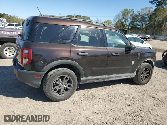 2021 Ford Bronco Sport Big Bend z VIN 3FMCR9B64MRA83605, wystawiony jako Copart lot #49481925 z przebiegiem 47 768 mil mil oraz Szkoda całkowita • Salvage title. Historia ofert i sprzedaży dostępna na DreamBid. Obrazek 3.