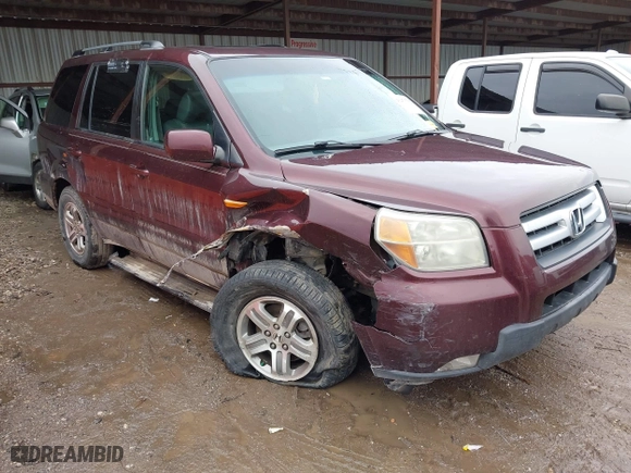 2007 Honda Pilot EX-L with VIN 2HKYF18767H538286, listed as a IAAI auction lot 41473762 with 239,429 mi miles. Bid and sale history available at carsss.com. Image 1.