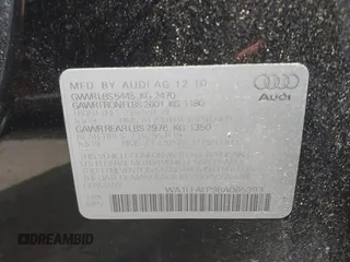 2011 Audi Q5 Premium Plus with VIN WA1LFAFP9BA065393, listed as a IAAI auction lot 42721557 with 242,816 mi miles and . Bid and sale history available at DreamBid. Image 9.